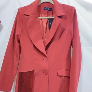 HANIFA Red Blaze Dress w/ Red Beaded Tasseling